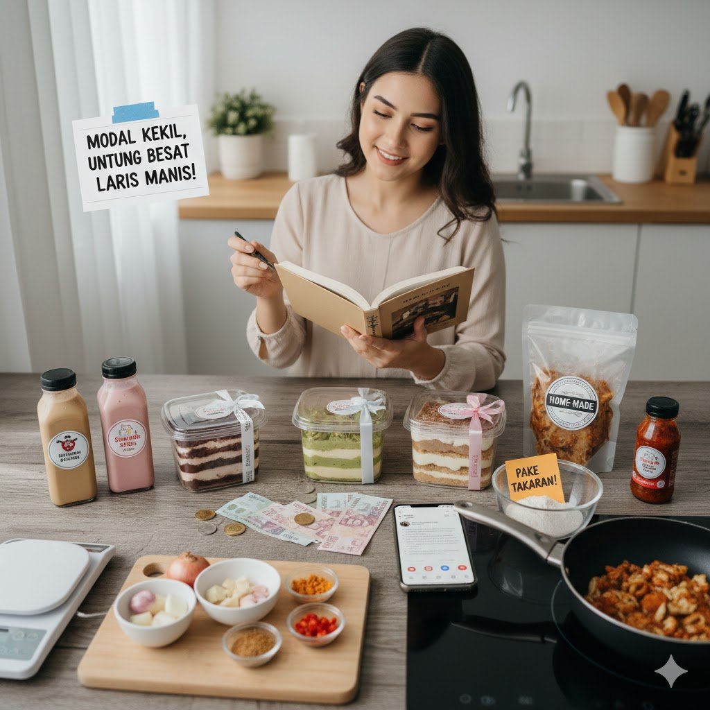 Ide jualan makanan modal kecil seperti dessert box dan minuman botolan rumahan